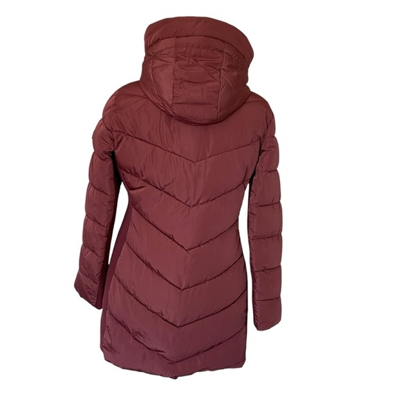 Andrew Mark Walker Faux Fur Jacket Coat Women’s Size S Pink Terra Rosa Hooded - Picture 8 of 12